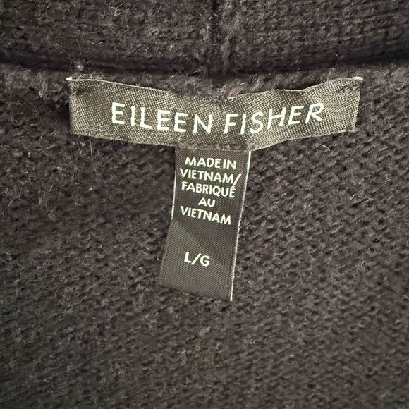 Eileen Fisher Cotton Recycled Cashmere Long Button Up Cardigan Sweater L - Picture 7 of 8